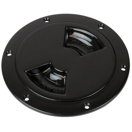Sea-Dog Quarter-Turn Smooth Deck Plate w/Internal Collar - Black - 4" - Kesper Supply