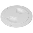Sea-Dog Quarter-Turn Smooth Deck Plate w/Internal Collar - White - 4" - Kesper Supply
