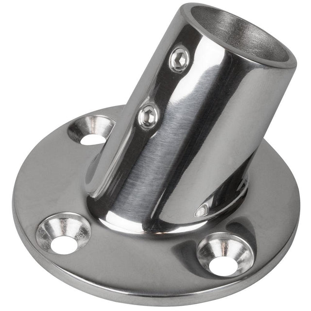 Sea-Dog Rail Base Fitting 2-3/4" Round Base 60° 316 Stainless Steel - 1" OD - Kesper Supply