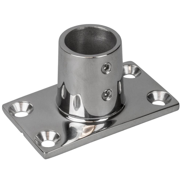 Sea-Dog Rail Base Fitting Rectangular Base 90° - 316 Stainless Steel - 1-11/16" x 3" - 7/8" O.D. - Kesper Supply