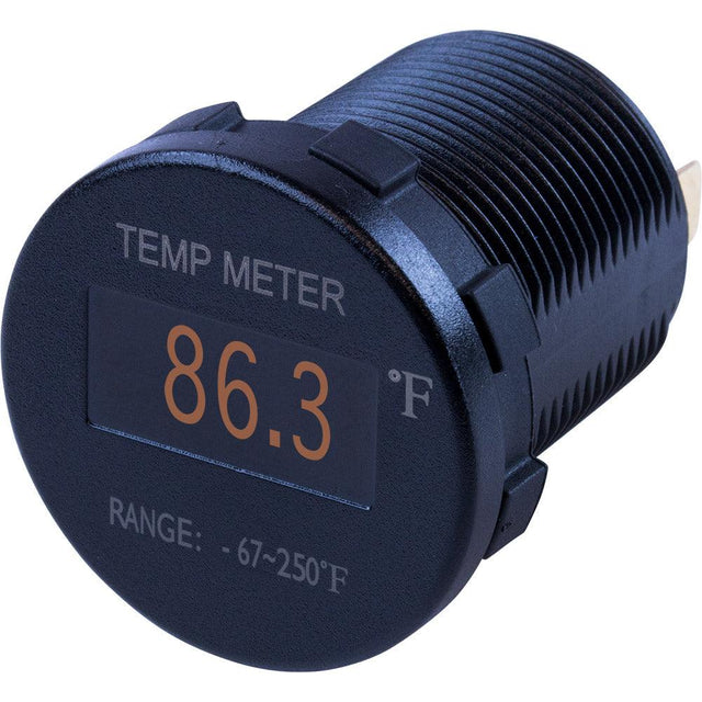 Sea-Dog Round OLED Temperature Meter Fahrenheit w/6' Lead - Kesper Supply