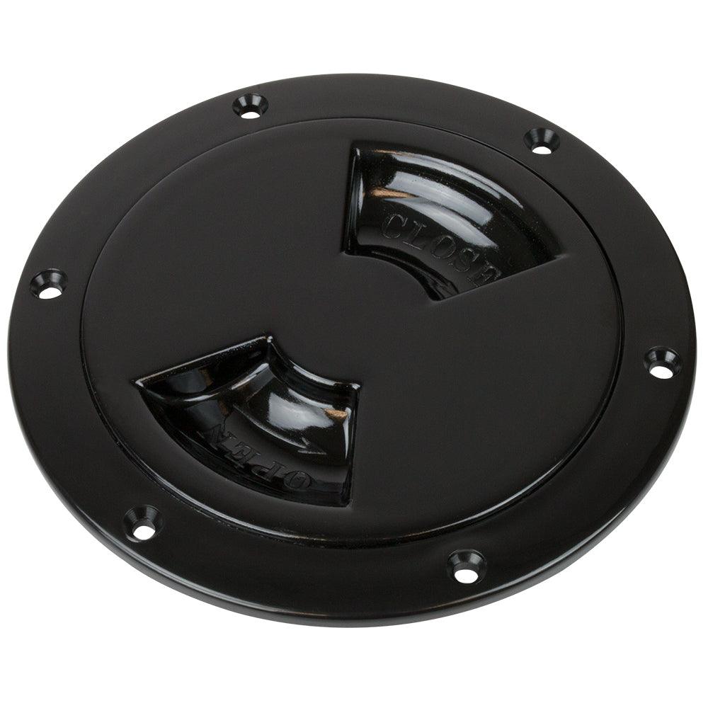 Sea-Dog Smooth Quarter Turn Deck Plate - Black - 4" - Kesper Supply