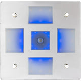 Sea-Dog Square LED Mirror Light w/On/Off Dimmer - White & Blue - Kesper Supply