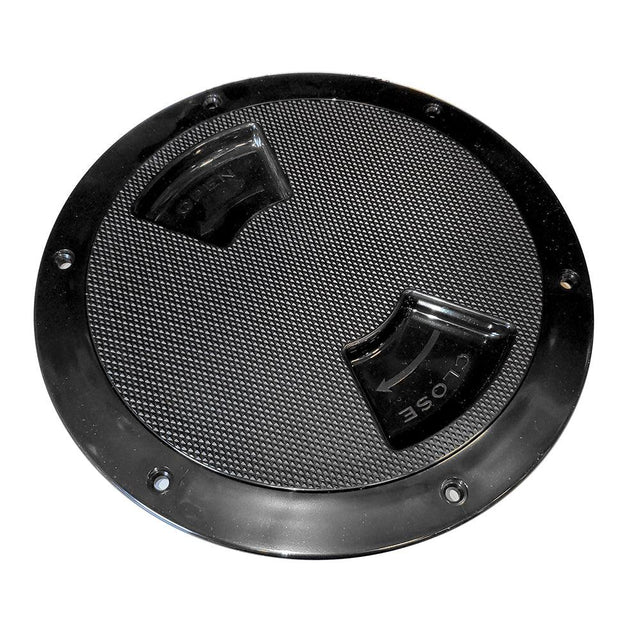 Sea-Dog Textured Quarter Turn Deck Plate - Black - 5" - Kesper Supply