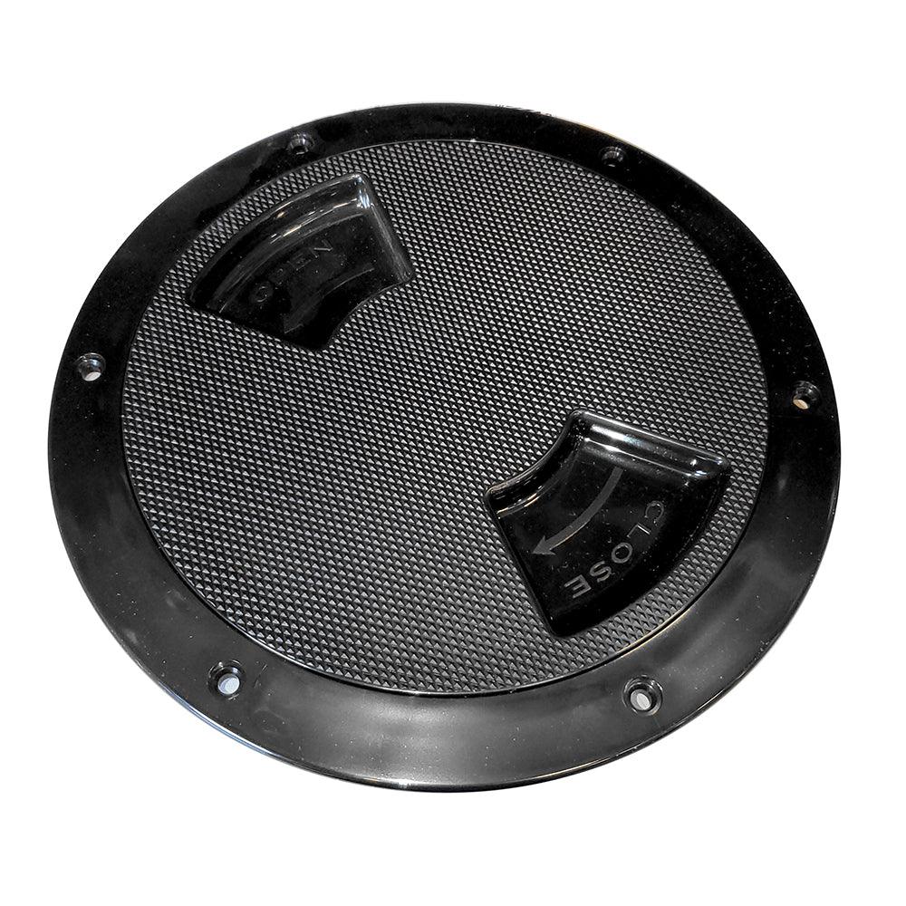 Sea-Dog Textured Quarter Turn Deck Plate - Black - 6" - Kesper Supply