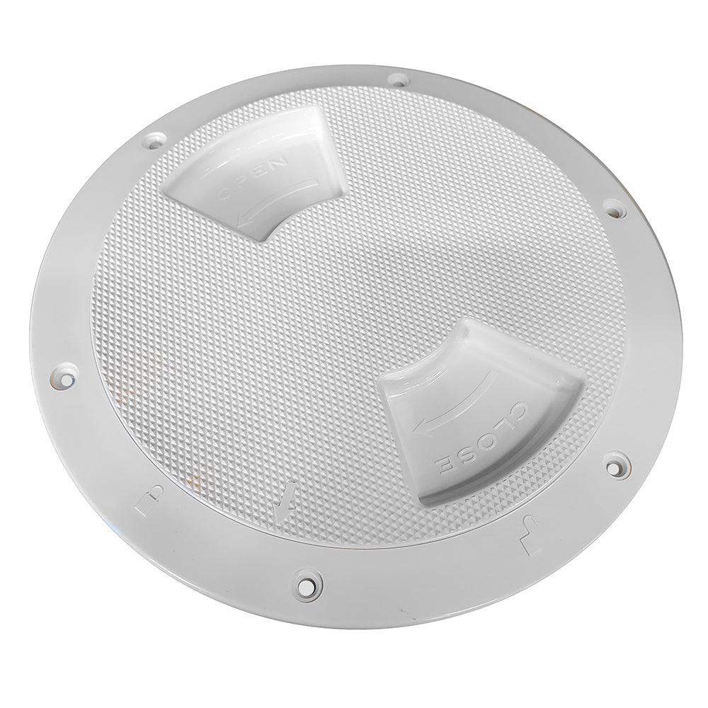 Sea-Dog Textured Quarter Turn Deck Plate - White - 5" - Kesper Supply