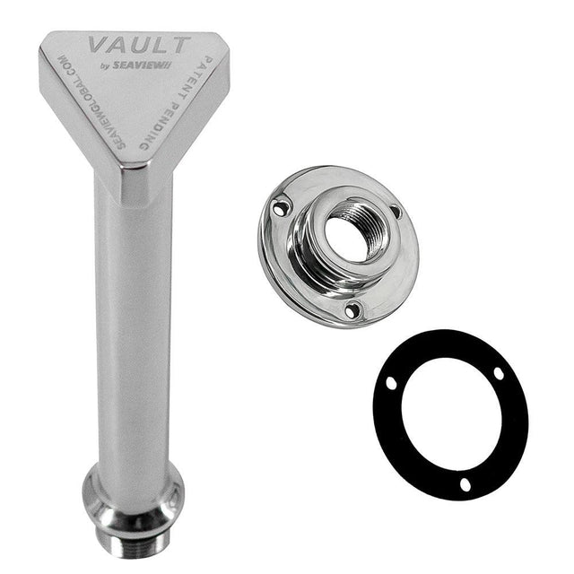 Seaview Polished Stainless Steel Vault Pro - Center Drain Plug & Garboard Assembly - Kesper Supply