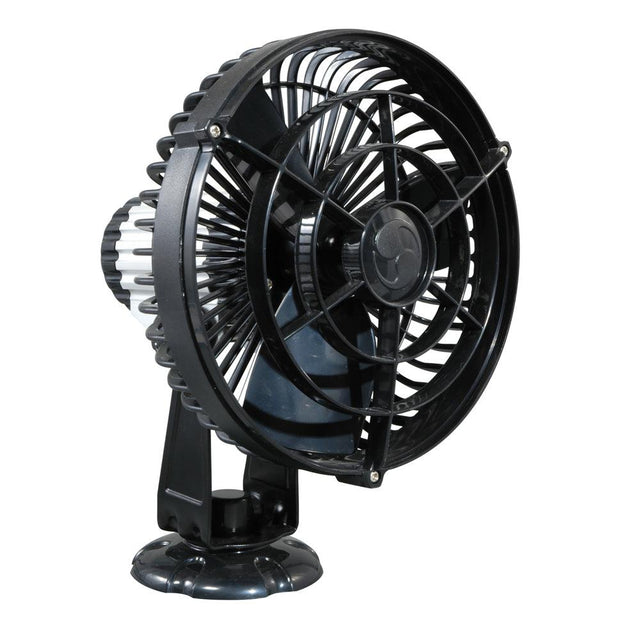 SEEKR by Caframo Kona 817 12V 3-Speed 7" Waterproof Fan - Black - Kesper Supply