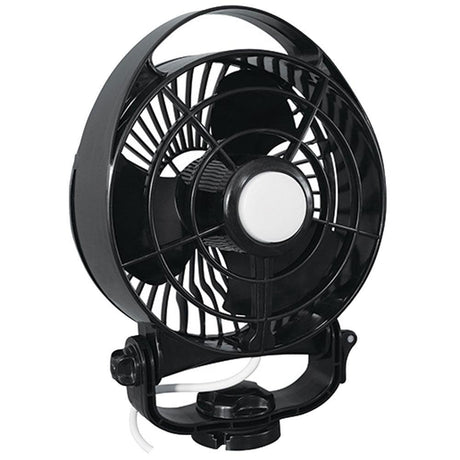 SEEKR by Caframo Maestro 12V 3-Speed 6" Marine Fan w/LED Light - Black - Kesper Supply