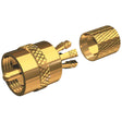 Shakespeare PL-259-CP-G - Solderless PL-259 Connector for RG-8X or RG-58/AU Coax - Gold Plated - Kesper Supply