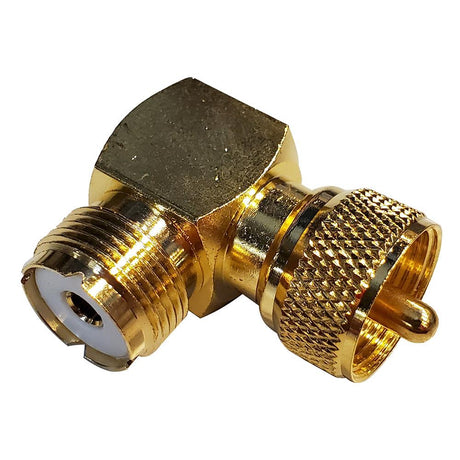 Shakespeare Right Angle Connector - PL-259 to SO-239 Adapter - Kesper Supply