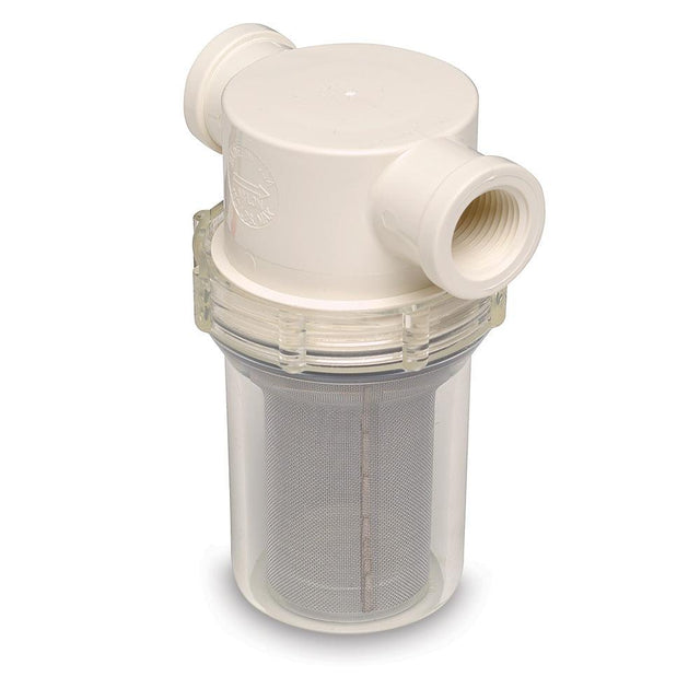 Shurflo by Pentair 1/2" Raw Water Strainer w/Bracket & Fittings - 50 Mesh Screen - Kesper Supply