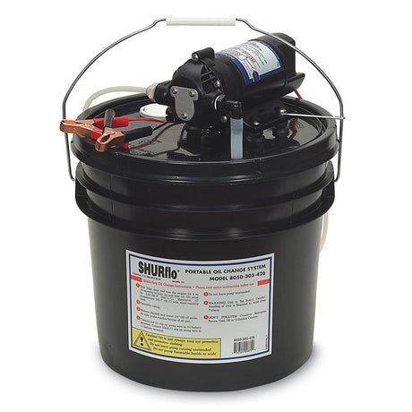 Shurflo by Pentair Oil Change Pump w/3.5 Gallon Bucket - 12 VDC, 1.5 GPM - Kesper Supply