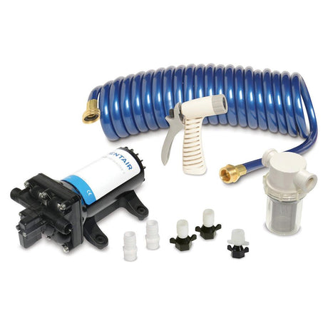 Shurflo by Pentair PRO WASHDOWN KIT II Ultimate - 12 VDC - 5.0 GPM - Includes Pump, Fittings, Nozzle, Strainer, 25' Hose - Kesper Supply