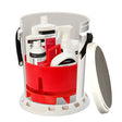 Shurhold 5 Gallon White Bucket Kit - Includes Bucket, Caddy, Grate Seat, Buff Magic, Pro Polish Brite Wash, SMC & Serious Shine - Kesper Supply