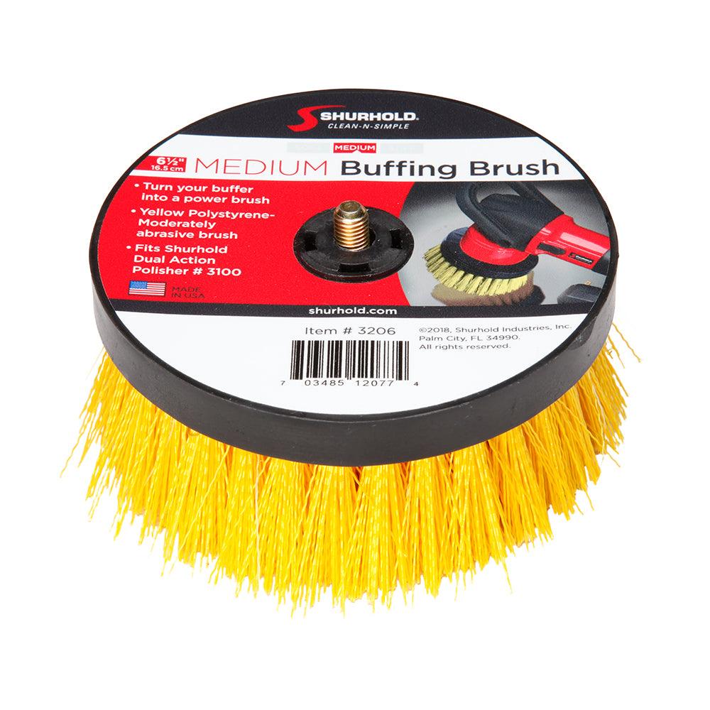 Shurhold 6-&#189;" Medium Brush f/Dual Action Polisher - Kesper Supply