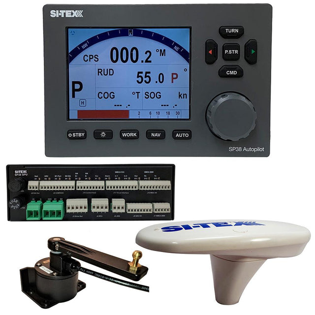 SI-TEX SP38-18 Autopilot Core Pack Including Compact GPS Compass & RotaryFeedback, No Pump - Kesper Supply