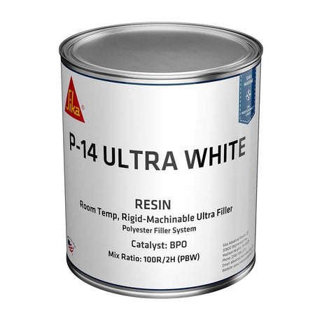 Sika SikaBiresin AP014 Polyester Fairing Compound White Base Quart Can BPO Hardener Required - Kesper Supply