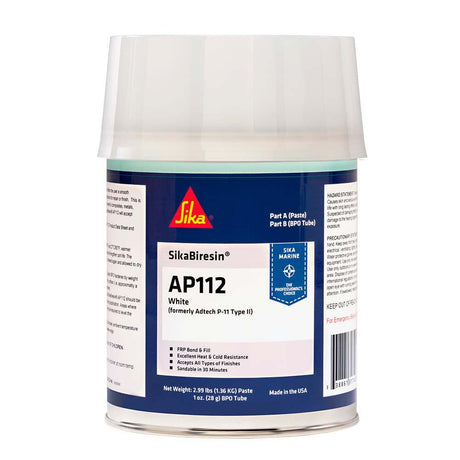 Sika SikaBiresin AP112 White Quart BPO Hardener Required - Kesper Supply