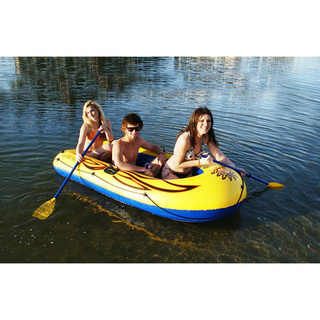 Solstice Watersports Sunskiff 3-Person Inflatable Boat Kit w/Oars & Pump - Kesper Supply