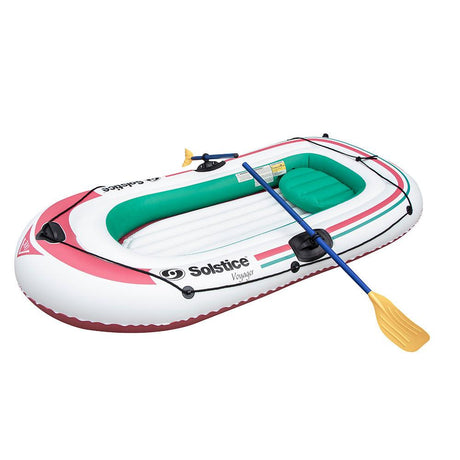 Solstice Watersports Voyager 3-Person Inflatable Boat Kit w/Oars & Pump - Kesper Supply