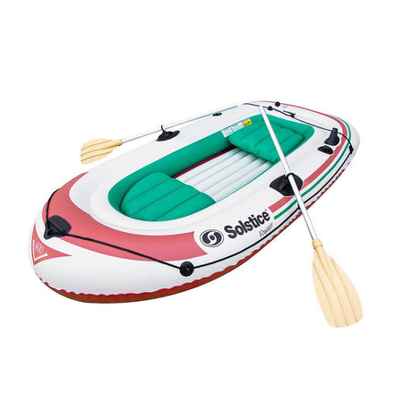 Solstice Watersports Voyager 4-Person Inflatable Boat Kit w/Oars & Pump - Kesper Supply