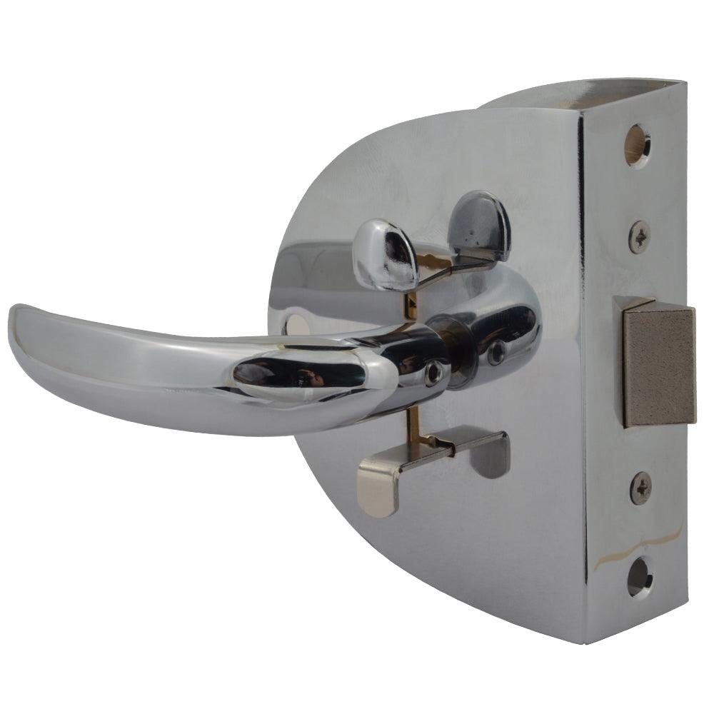 Southco Compact Swing Door Latch - Chrome - Non-Locking - Kesper Supply