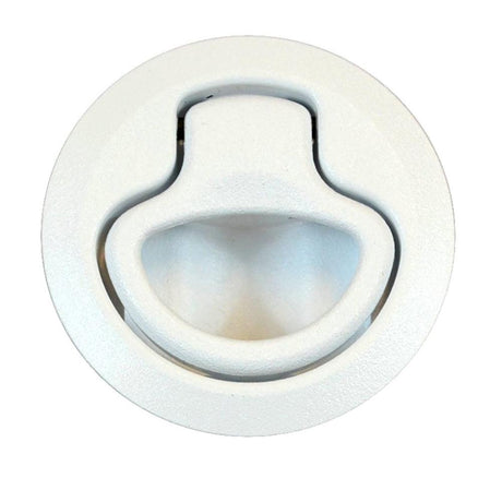 Southco Flush Pull Latch - Pull To Open - Non-Locking White Plastic - Kesper Supply