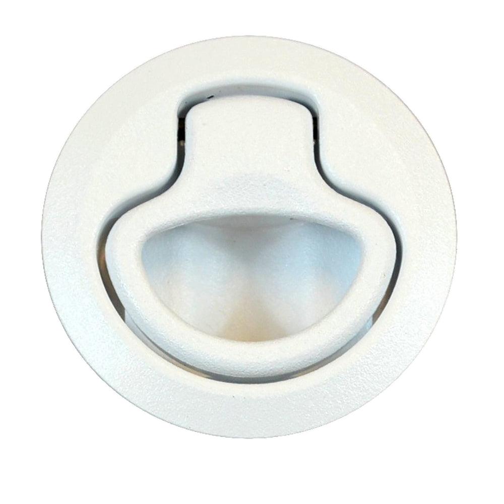 Southco Flush Pull Latch - Push To Close - Medium - White - Kesper Supply