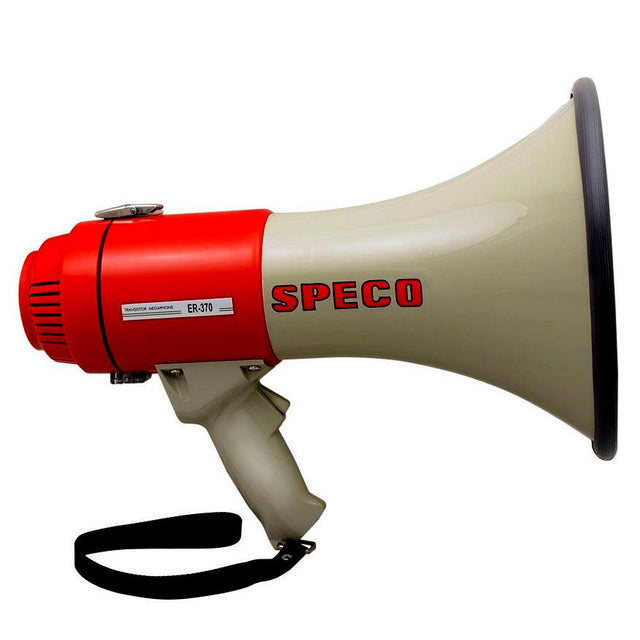 Speco ER370 Deluxe Megaphone w/Siren - Red/Grey - 16W - Kesper Supply