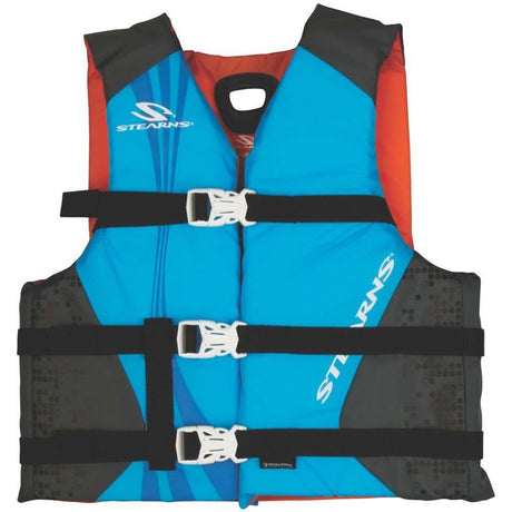 Stearns Antimicrobial Nylon Vest Life Jacket - 30-50lbs - Blue - Kesper Supply