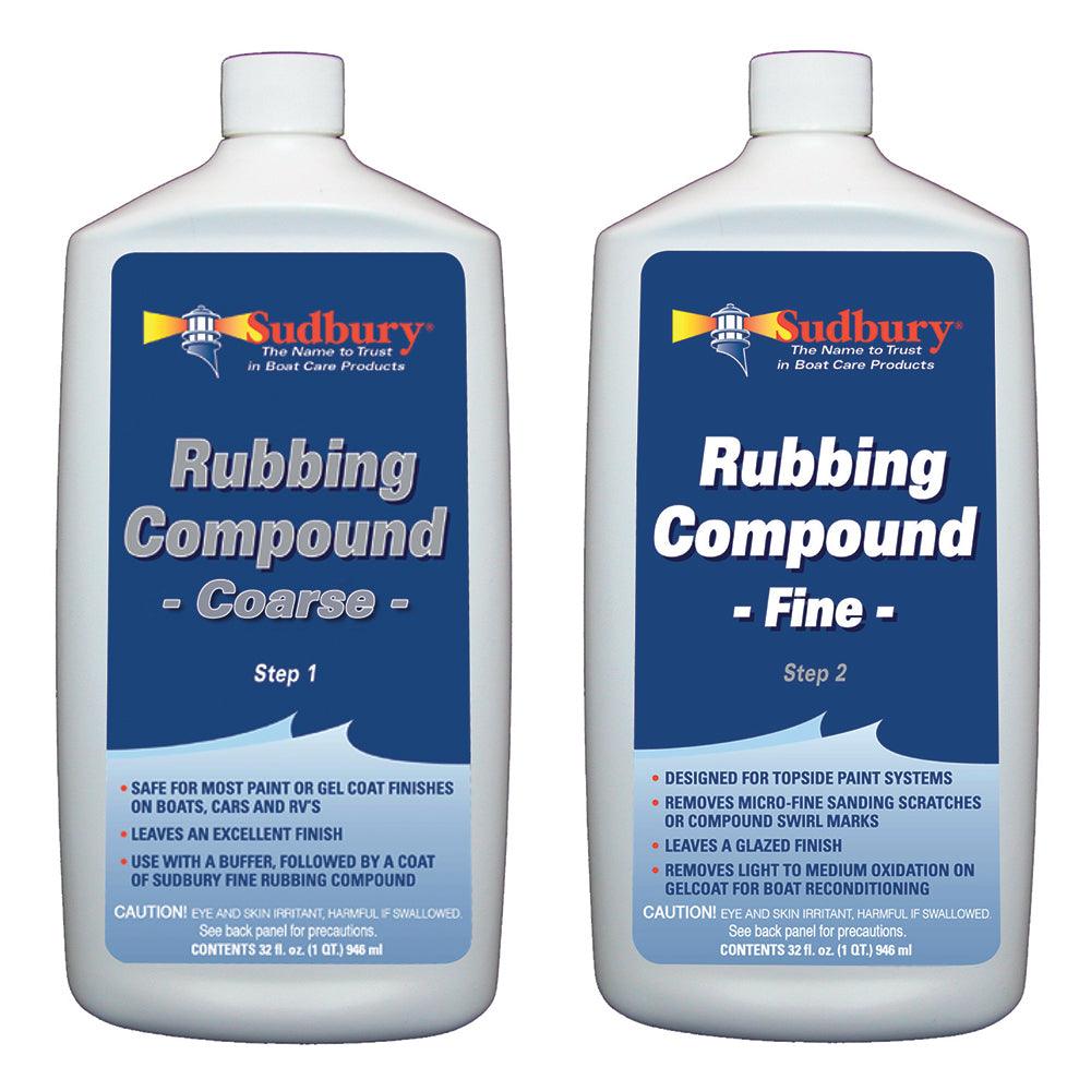 Sudbury Rubbing Compound Kit - Step 1 Coarse & Step 2 Fine - 32oz Each - Kesper Supply