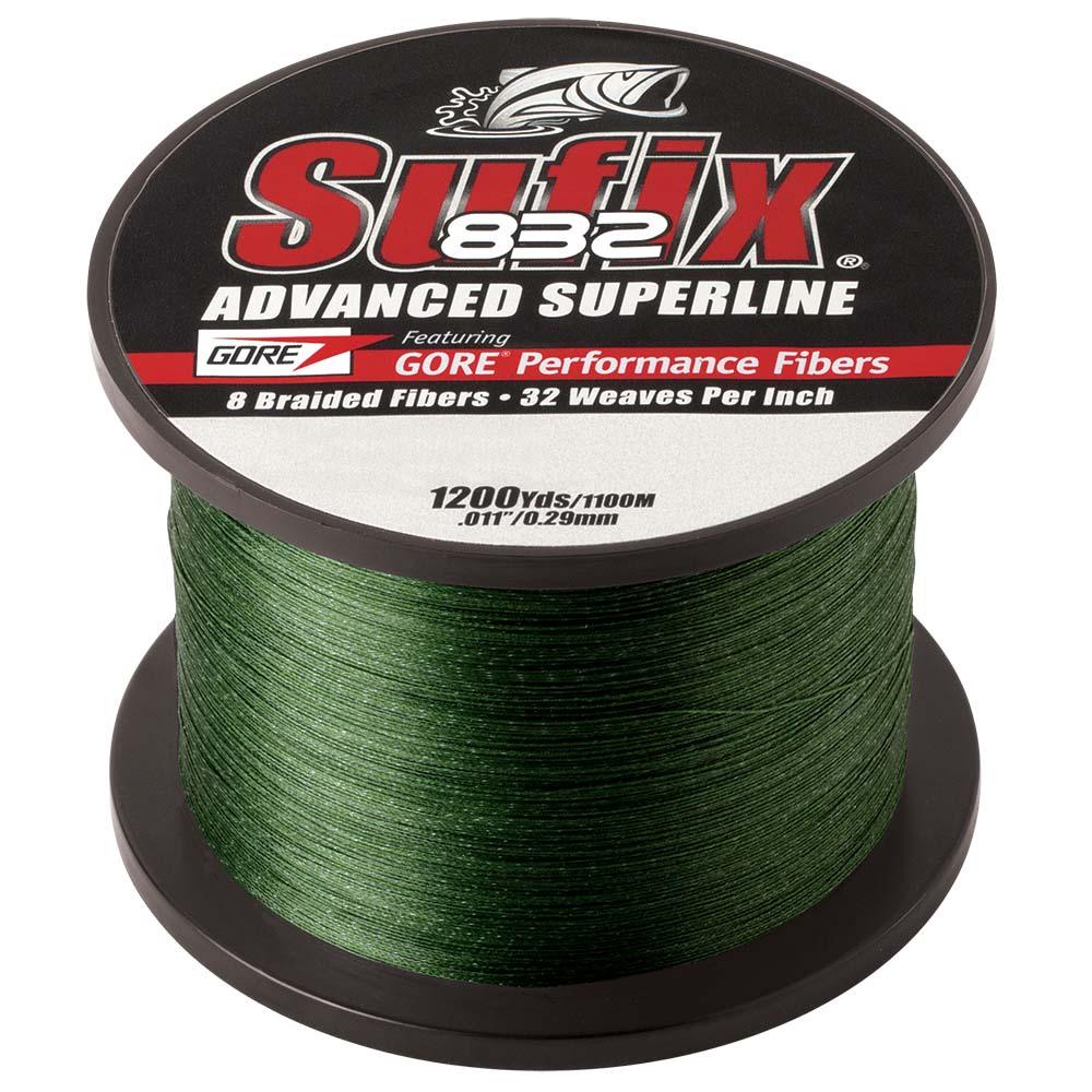 Sufix 832 Advanced Superline Braid - 10lb - Low-Vis Green - 1200 yds - Kesper Supply