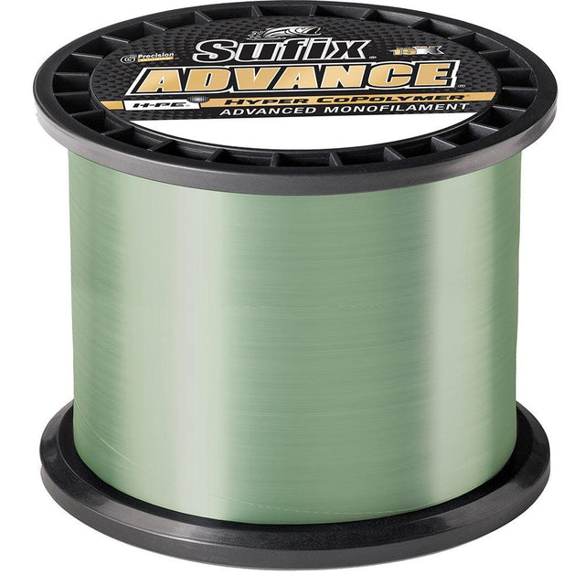 Sufix Advance Monofilament - 10lb - Low-Vis Green - 1200 yds - Kesper Supply