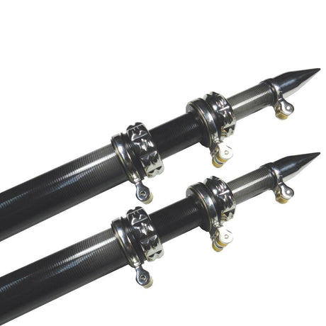 TACO 16' Carbon Fiber Outrigger Poles - Pair - Black - Kesper Supply