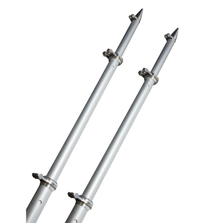 TACO 18' Deluxe Outrigger Poles w/Rollers - Silver/Silver - Kesper Supply