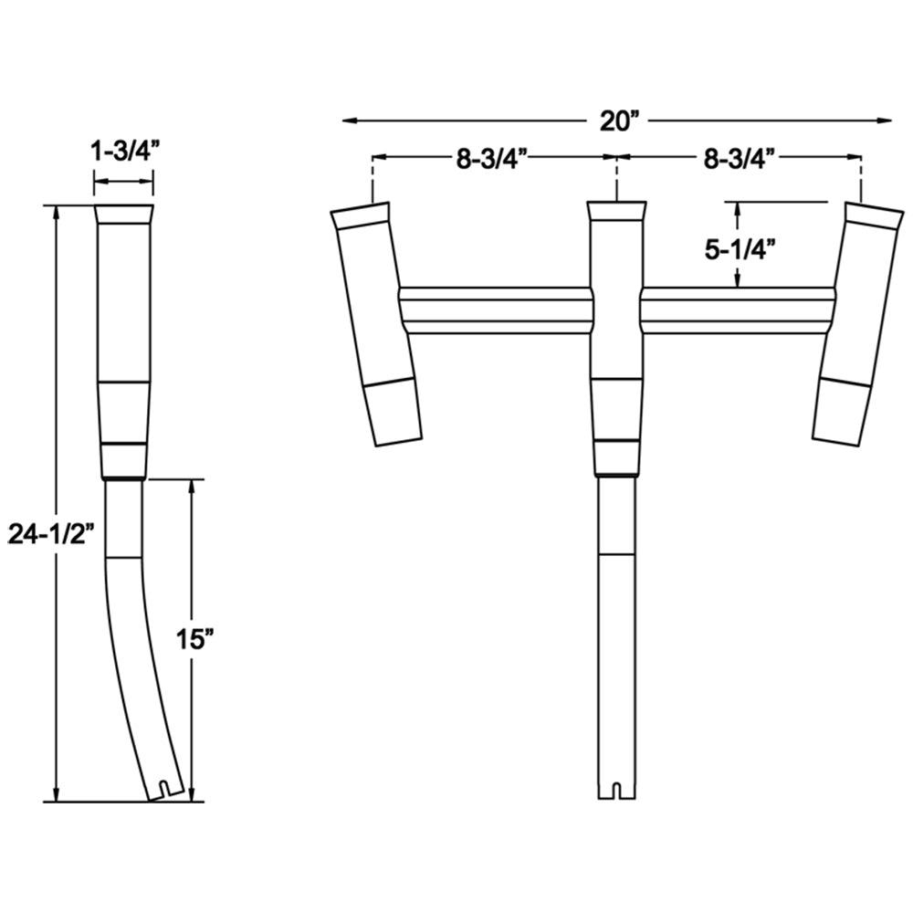 TACO Kite Fishing 3-Rod Cluster - Kesper Supply