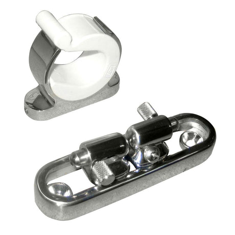 TACO Stainless Steel Adjustable Reel Hanger Kit w/Rod Tip Holder - Adjusts from 1.875" - 3.875" - Kesper Supply