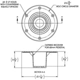 TACO Table Support - Flush Mount - Fits 2-3/8" Pedestals - Kesper Supply