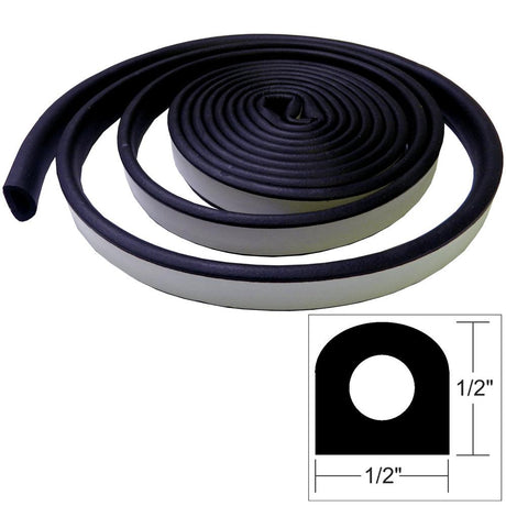 TACO Weather Seal - 10'L x ½"W x ½"H - Black - Kesper Supply