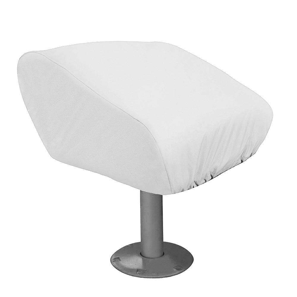 Taylor Made Folding Pedestal Boat Seat Cover - Vinyl White - Kesper Supply