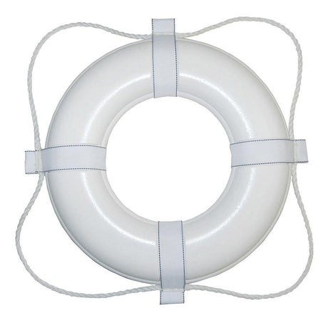 Taylor Made White 30" Foam Ring Buoy w/White Grab Line - Kesper Supply