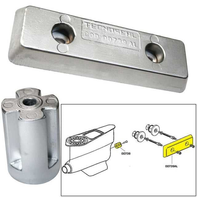 Tecnoseal Anode Kit - Volvo IPS - Zinc/Aluminum - Kesper Supply