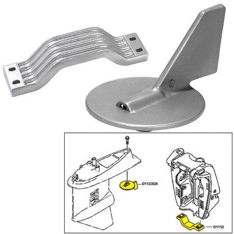 Tecnoseal Anode Kit w/Hardware - Yamaha 150-200HP - Zinc - Kesper Supply