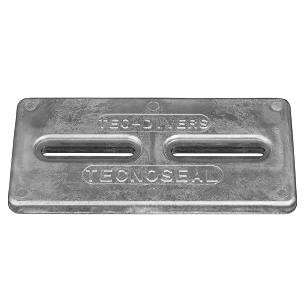 Tecnoseal Rectangular Zinc Plate Anode w/Inserts - 12" x 6" x 1" - Kesper Supply