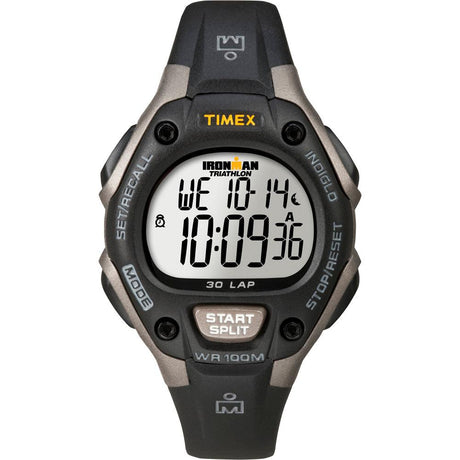 Timex Ironman Triathlon 30 Lap Mid Size - Black/Silver - Kesper Supply