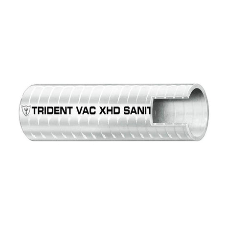 Trident Marine 1-1/2" VAC XHD Sanitation Hose - Hard PVC Helix - White - Sold by the Foot - Kesper Supply