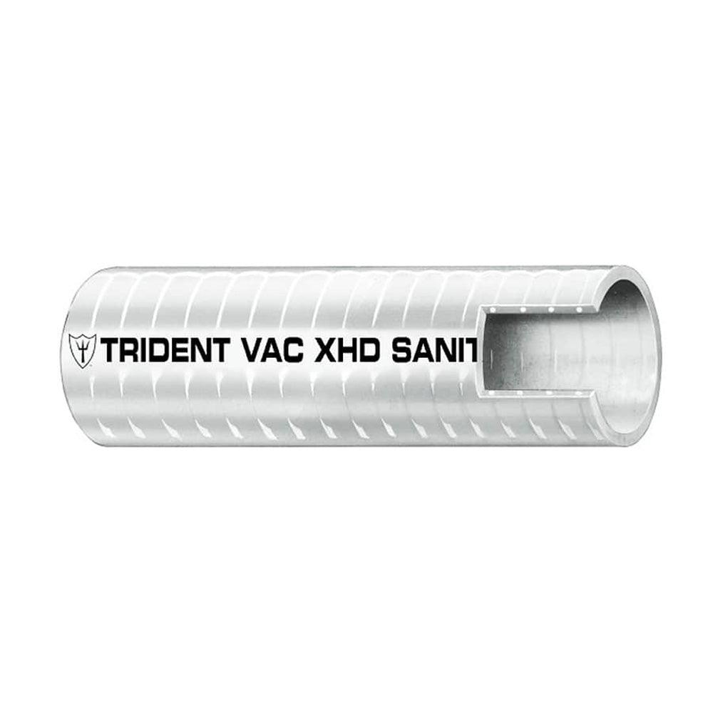 Trident Marine 1" VAC XHD Sanitation Hose - Hard PVC Helix - White - Sold by the Foot - Kesper Supply