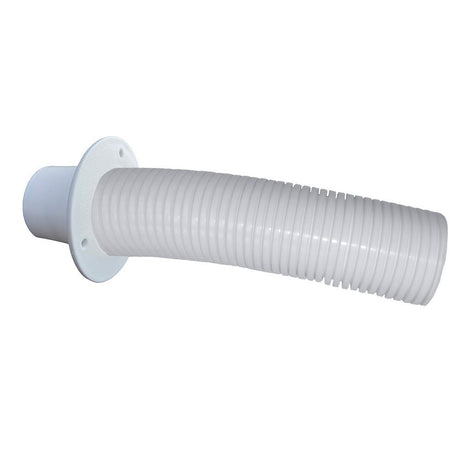 Trident Marine 10' White Stern Flex Hose w/Transom Flange - Kesper Supply