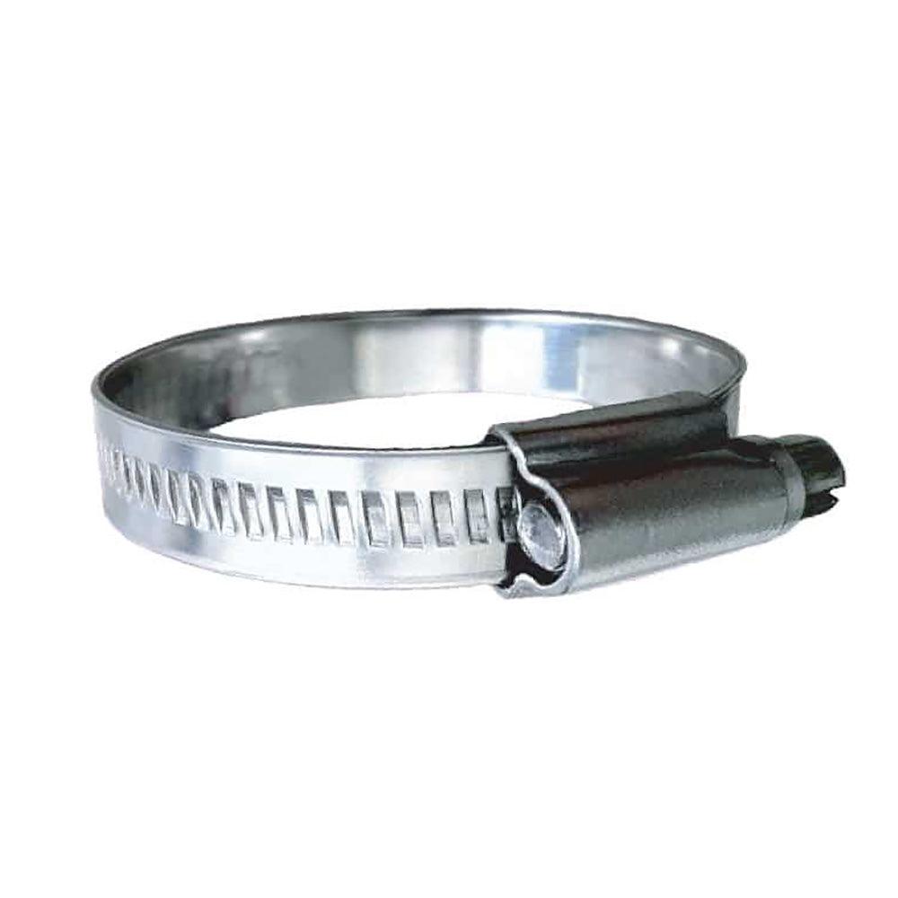 Trident Marine 316 SS Non-Perforated Worm Gear Hose Clamp - 15/32" Band - (7/8" - 1-1/4") Clamping Range - 10-Pack - SAE Size 12 - Kesper Supply